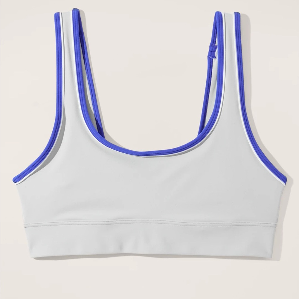 ATHLETA Breathe Longline Piping Bra 🩶💙